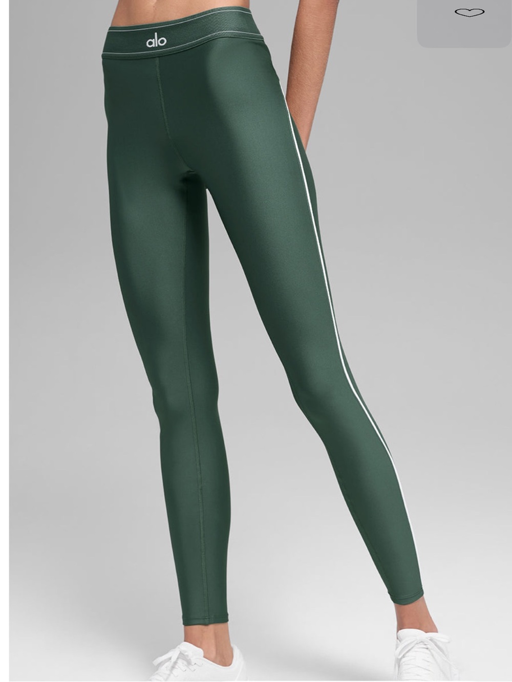 NWT (ALO) Airlift High-Waist Suit Up Legging- Clover Green/ White- Size XS